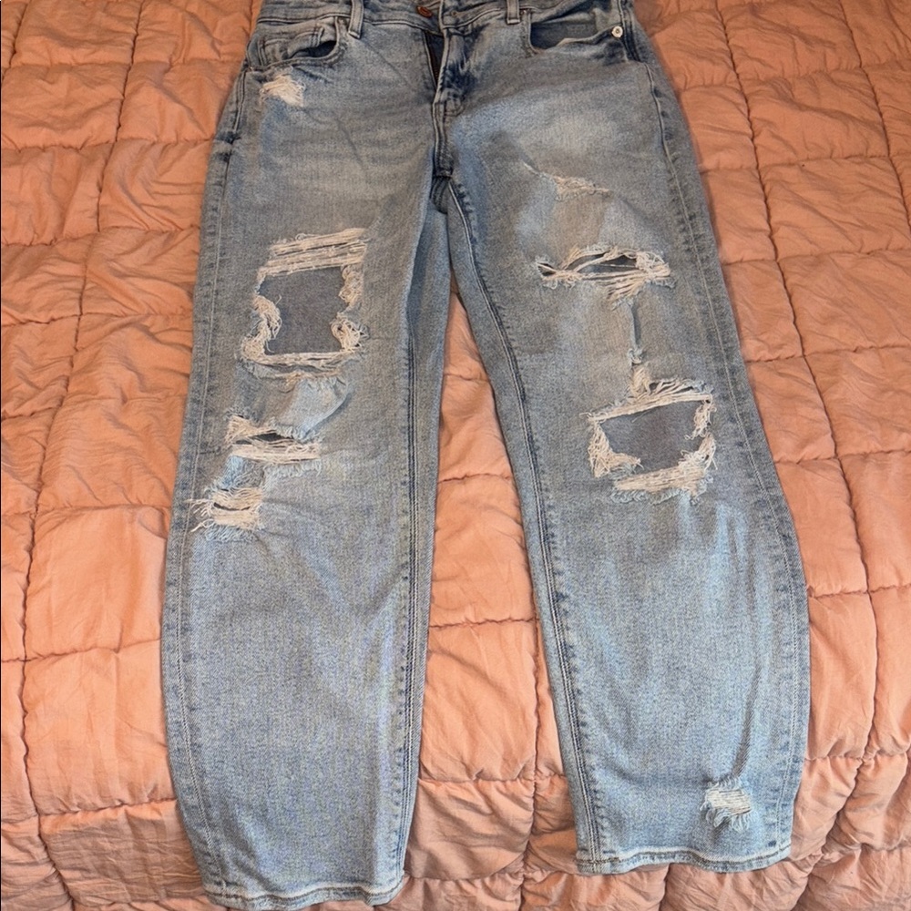 Distressed Light Blue Women's Jeans